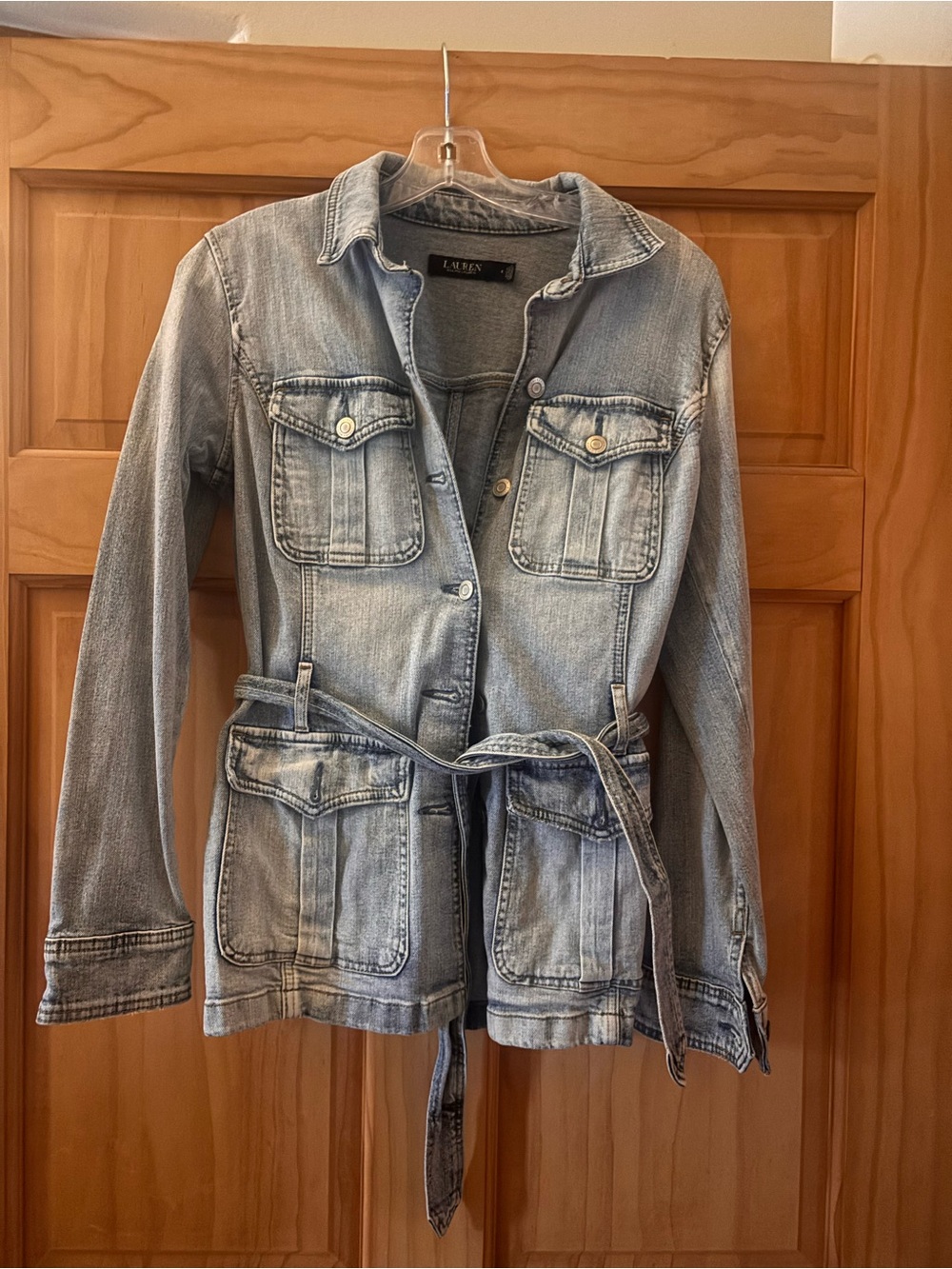 Ralph Lauren Denim Utility Jacket - Light Blue Size 4